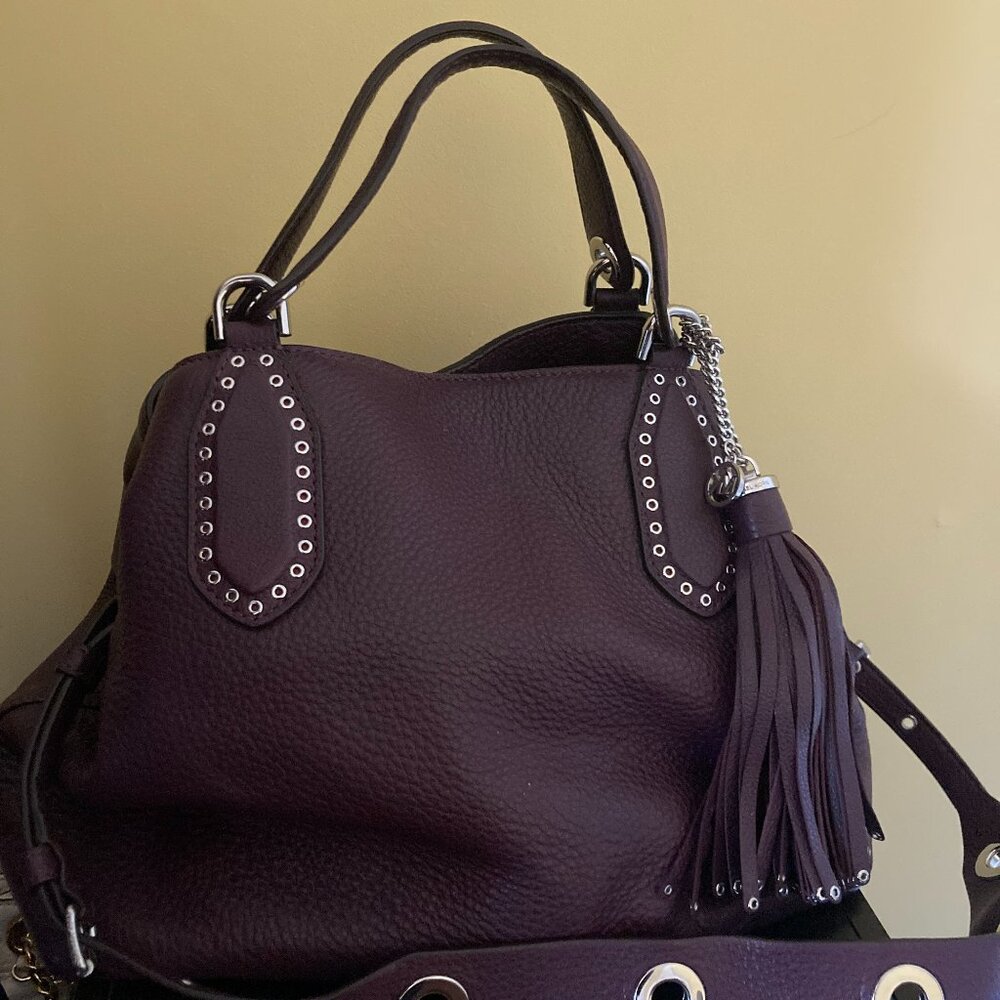 Elegant Purple Handbag with Tassel